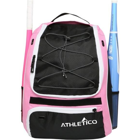 Softball Bat Bag - Backpack for Softball, Baseball, & T-Ball Equipment & Gear - Picture 1 of 7